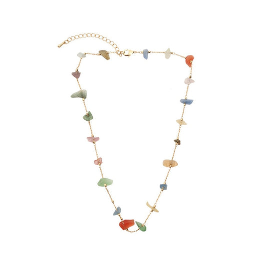 Clear&Rainbow Stone Chokers Necklaces