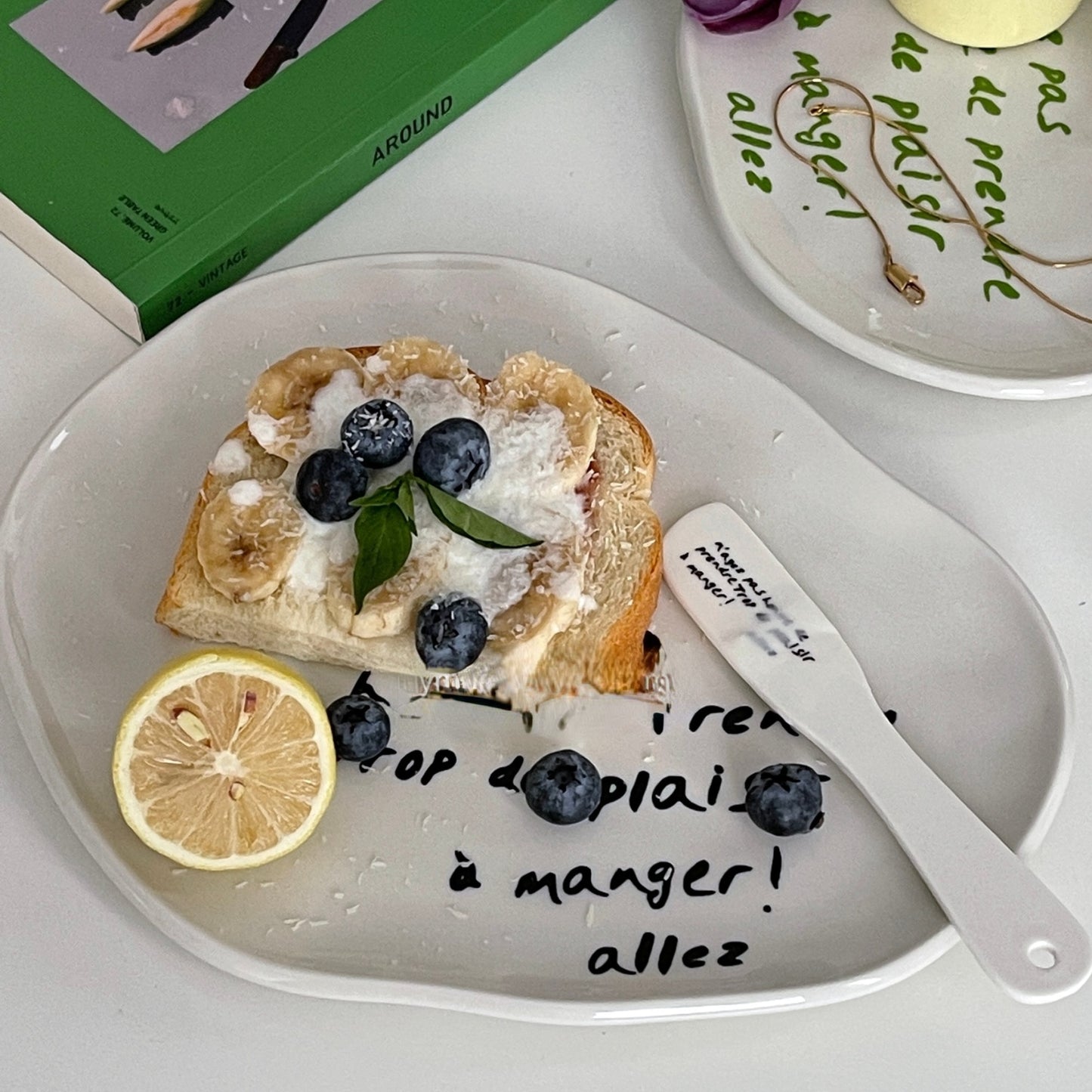 Ceramic Letter Dessert Plate